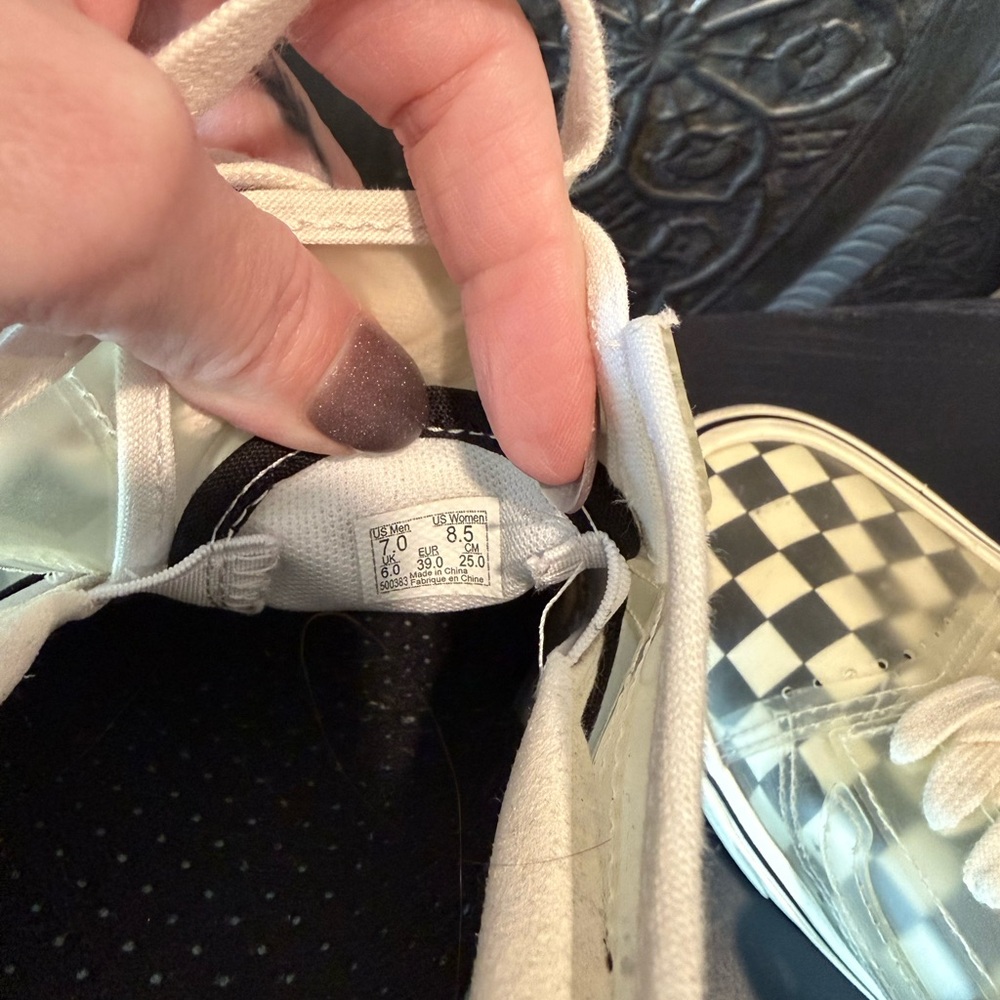 Vans Oldskool Clear Transparent Checkerboard Snea… - image 6